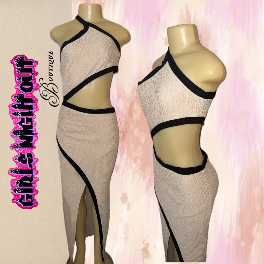 Asymmetrical Open-side Split Dress - image 1